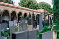 Cemetery statues, despairing woman statue, crosses, resting place, graveyard, sculpture, art