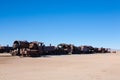 Cemetery trains Uyuni, Bolivia Royalty Free Stock Photo