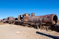 Cemetery trains Uyuni, Bolivia Royalty Free Stock Photo