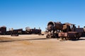 Cemetery trains Uyuni, Bolivia Royalty Free Stock Photo