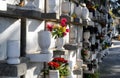 Cemetery urns ashes