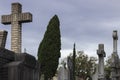 Day cemetery in the village of Basauri in Spain Royalty Free Stock Photo