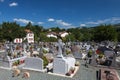 Cemetery in the village of the Basque, France Royalty Free Stock Photo