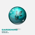 3D Gardening Button Royalty Free Stock Photo