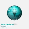 3D Ice Cream Button Royalty Free Stock Photo