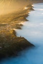 Cemoro Lawang village at Bromo volcano mountain in, East Java, Indonesia with beautiful sunrise and sea of fog