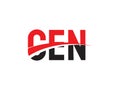 CEN Letter Initial Logo Design Vector Illustration Royalty Free Stock Photo