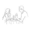 Couple in love having a romantic dinner Royalty Free Stock Photo