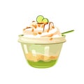 CENDOL ICE DRINK SINGAPORE FLAT ILLUSTRATION