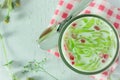 Cendol or Iced dessert of Thailand sweet food, top view Royalty Free Stock Photo