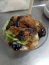 Cendol with toping choco and jelly grass