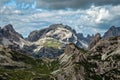 Cengia Lake and dolomite alps panorama, Trentino, Italy, Sud Tyrol