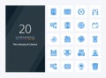 20 Cenima Blue Color icon for presentation