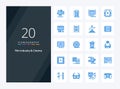 20 Cenima Blue Color icon for presentation