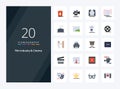 20 Cenima Flat Color icon for presentation