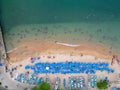 Cenital Beach View: Drone View Capturing Playa Tlacopanocha in Central Acapulco Royalty Free Stock Photo