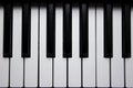 Piano keys - Cenital view