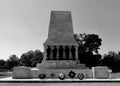 Cenotaph with at the front five large bronze sculptures