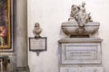 Cenotaph of Machiavelli in Basilica di Santa Croce Royalty Free Stock Photo