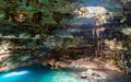 Cenote Dzitnup in Yucatan, Mexico Royalty Free Stock Photo