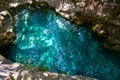 Cenote in Riviera Maya of Mayan Mexico Royalty Free Stock Photo