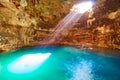 Cenote Samula sinkhole in Valladolid Mexico