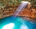 Cenote Samula sinkhole in Valladolid Mexico