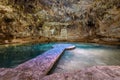 Cenote Suytun at Valladolid, Yucatan - Mexico Royalty Free Stock Photo