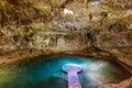 Cenote Suytun at Valladolid, Yucatan - Mexico Royalty Free Stock Photo