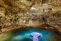 Cenote Suytun at Valladolid, Yucatan - Mexico Royalty Free Stock Photo