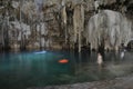 Cenote X-Keken (Dzitnup) in Yucatan peninsula, Mexico. Royalty Free Stock Photo