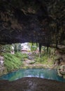 Cenote Zaci - Valladolid, Mexico: is a natural sinkhole, resulting from the collapse of limestone bedrock that exposes groundwater