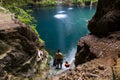 Cenote Zaci - Valladolid, Mexico: is a natural sinkhole, resulting from the collapse of limestone bedrock that exposes groundwater