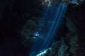 Cenotes cave diving in Mexico Royalty Free Stock Photo