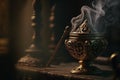 censer with burning incense in the church Generative AI Royalty Free Stock Photo