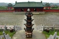 A censer in front of a temple on Wudang Mountain Royalty Free Stock Photo