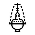 censer priest line icon vector illustration black