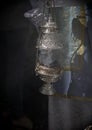 Censer of silver or alpaca to burn incense in the holy week