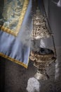 Censer of silver or alpaca to burn incense in the holy week