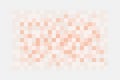 Censor blur effect mosaic texture on transparent background. Skin toned pixel pattern hiding face, nude body, text or