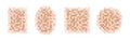 Censor blur effect texture for face or nude skin isolated on white background. Blurry pixel color censorship element