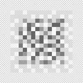 Censor checkered texture. Pixel mosaic pattern. Blur effect hiding text, image or another forbidden, prohibited or