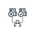 censor icon vector from detecting fake news concept. Thin line illustration of censor editable stroke. censor linear sign for use