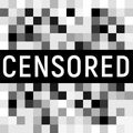 Censor pixel sign bar. Censorship square vector graphic blur effect censored content Royalty Free Stock Photo