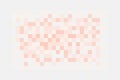 Censorblur effect pixel texture on transparent background. Skin tone colored mosaic pattern hiding face, nude body, text
