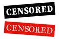 Vector illustration of the word Censored