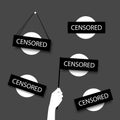 Censored bar design elements. Royalty Free Stock Photo