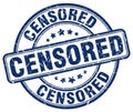 censored blue grunge round stamp Royalty Free Stock Photo