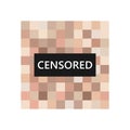 Censored pixel effect. Censor blur effect for sensitive content. Pixel censored sign for 18 plus content