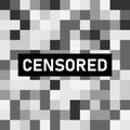 Censored pixel sign.